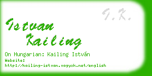 istvan kailing business card